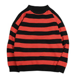 Autumn Winter Knitted Striped Sweater Women Casual Oversized Pullovers Sweaters Loose Warm Jumper Streetwear Teen Knitwear