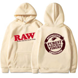 RAW Fashion Hoodie Men's Sweatshirt Polar Fleece Hooded Harajuku Hip Hop Casual Men's Ladies Hoodie High Quality Pullover Hoodie