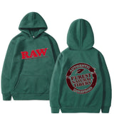 RAW Fashion Hoodie Men's Sweatshirt Polar Fleece Hooded Harajuku Hip Hop Casual Men's Ladies Hoodie High Quality Pullover Hoodie
