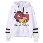 Disney Hakuna Matata Hoodies Women Funny Simba Anime The Lion King Kawaii Sweatshirts Graphic Roi Lion Harajuku Hoody Female