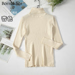 Bornladies 2021 Basic Turtleneck Women Sweaters Autumn Winter Tops Slim Women Pullover Knitted Sweater Jumper Soft Warm Pull