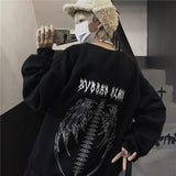 Y2K Streetwear Flame Print Hoodies Women Autumn Harajuku Oversized Hooded Sweatshirts Couple Korean Loose Long Sleeve Pullovers