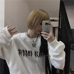 Y2K Streetwear Flame Print Hoodies Women Autumn Harajuku Oversized Hooded Sweatshirts Couple Korean Loose Long Sleeve Pullovers