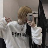 Y2K Streetwear Flame Print Hoodies Women Autumn Harajuku Oversized Hooded Sweatshirts Couple Korean Loose Long Sleeve Pullovers