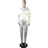 Diamonds Tracksuit 2 Piece Set Women Oversize Hoodies Sweatshirt Sweatpants Joggers Sport Pant Suits Femme Outfits Sweatsuits
