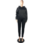 Diamonds Tracksuit 2 Piece Set Women Oversize Hoodies Sweatshirt Sweatpants Joggers Sport Pant Suits Femme Outfits Sweatsuits