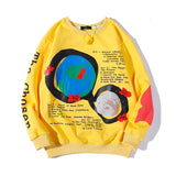 Streetwear Oversize Sweatshirt Men and Women Letter Print Fleece Winter Hoodies Stranger Things Hip Hop Baggy Hoody