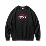 Privathinker Men Oversized Hoodies Warm Fleece Casual Sweatshirts Harajuku 1997 Printed Men Blue Hoodies Korean Women Pullovers