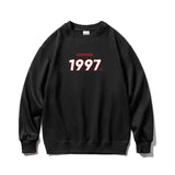 Privathinker Men Oversized Hoodies Warm Fleece Casual Sweatshirts Harajuku 1997 Printed Men Blue Hoodies Korean Women Pullovers